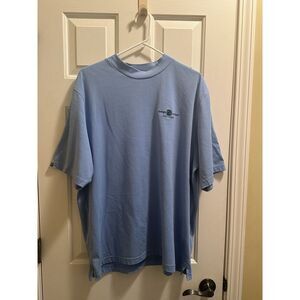 Y2K  Men's Antigua Mock Neck Golf Shirt Short Sleeve Blue XL Georgia State Parks